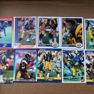 Los Angeles Rams football cards lot - 10 cards